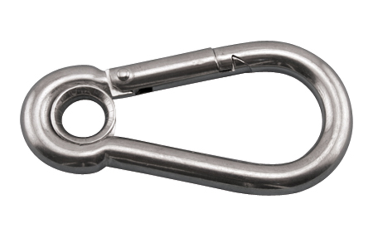 Stainless Steel Spring Clip with Eye, S0121-0, S0121-0050